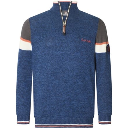 Jan Vanderstorm herren Trui - 68/70 - donkerblauw - Plus Size