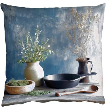 Sierkussens - Kussentjes Woonkamer - 40x40 cm - Pan - Kruiden - Schilderachtig