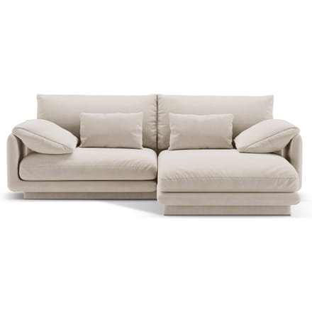 3-zits hoekbank Torino rechts velvet | Micadoni