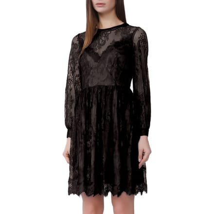 Lace Skater -jurk en hart halslijn
