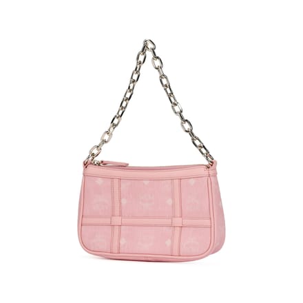 MCM Aren Visetos Monogram Mini Schoudertas Dames Schoudertas Roze MWSBAER01QZ001 Basic Set (Bag+Dust Bag) gray
