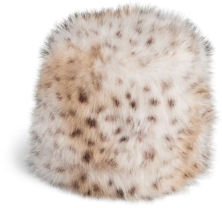 Hoed Pieces 17164416 PLUSH-CLOUD DANCER LEOPARD