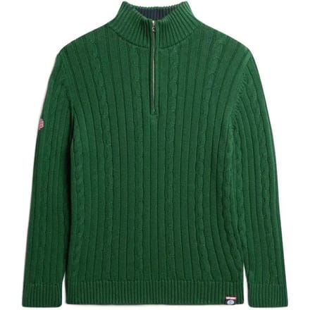 Superdry - Gebreide rugbytrui met halve rits - Dames - Sweaters
