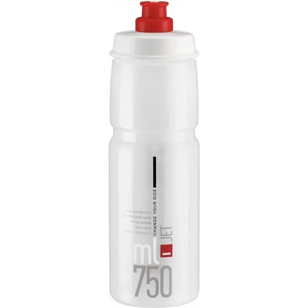 Elite Bidon Jet 750 Ml Polyethyleen Transparant/rood
