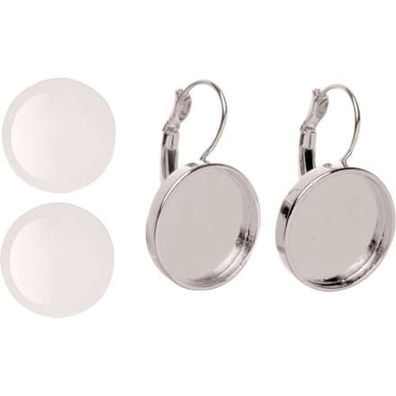 Cabochon oorbellen met haak