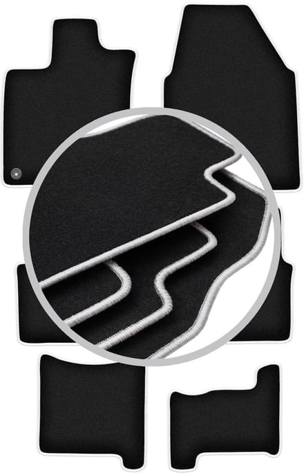 CARLUX-SILVER automatten voor: Nisan Qashqai +2 crossover (2008-2013)