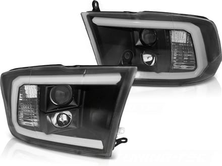 Koplampen met parkeerlicht DODGE RAM 09-18 ZWART
