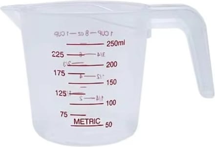 Maatbeker - 250ml - plastic - cocktail/glas/klein/maatcilinder