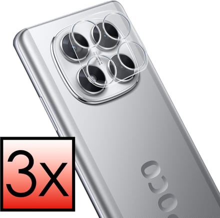 Camera Lens Protector - 3 Stuks - Geschikt voor Xiaomi Poco X7 - Camera Screenprotector - Beschermglas - Gehard Glas - Tempered Glass - Screen Protector