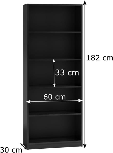 Onyx R60 Boekenkast ZWART