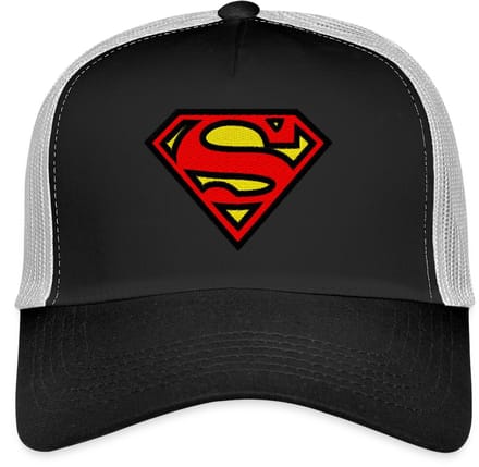 Superman Logo S-Shield Borduurwerk Trucker Cap