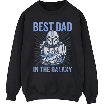 Star Wars Mandalorian Best Dad Galaxy Sweatshirt Heren (Zwart)