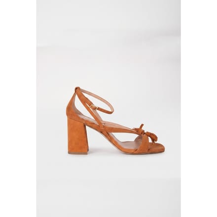 LK Bennett Jeanie Tassel Block Tan Größe: 37 | Sandalen Outlet | Damen