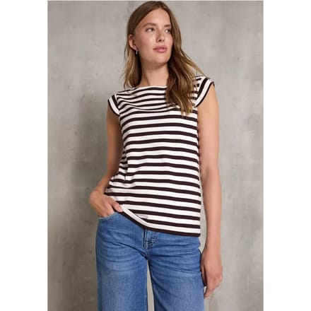 Gestreepte jersey top