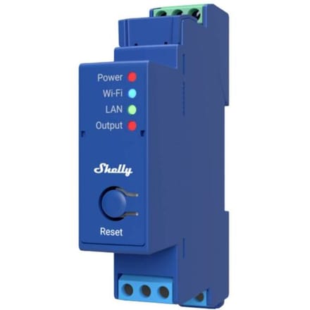 Shelly Pro 1 DIN-railrelais Bluetooth, WiFi Shelly
