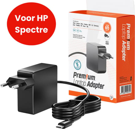 65W USB-C Laptop oplader voor HP Spectre – Alle modellen vanaf 2017 – Kabel + Adapter