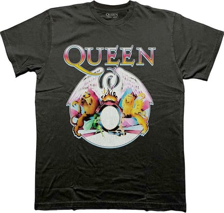 Queen - Multi Colour Crest Heren T-shirt - S - Zwart