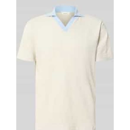 regular fit poloshirt in seersucker-look model 'MARNI'