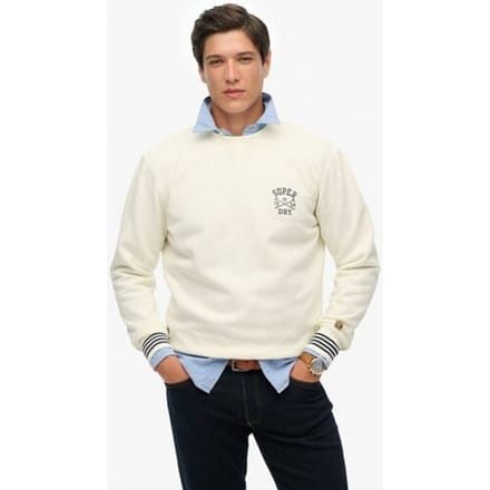 Superdry Athletic Club Crew Sweatshirt White Grootte: S
