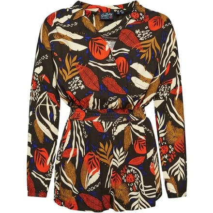 Superdry Vintage Beach Lange Mouw Romper Zwart S Vrouw