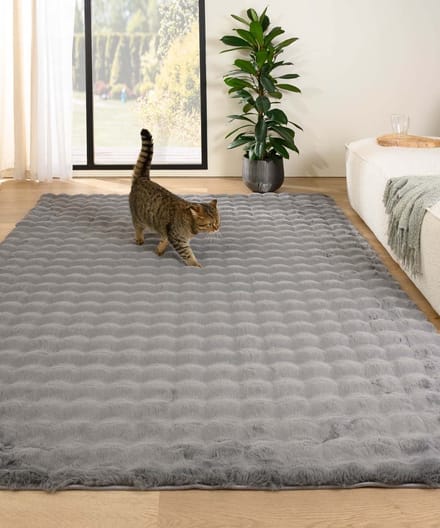 Fluffy loper - Cloud grijs 80x250