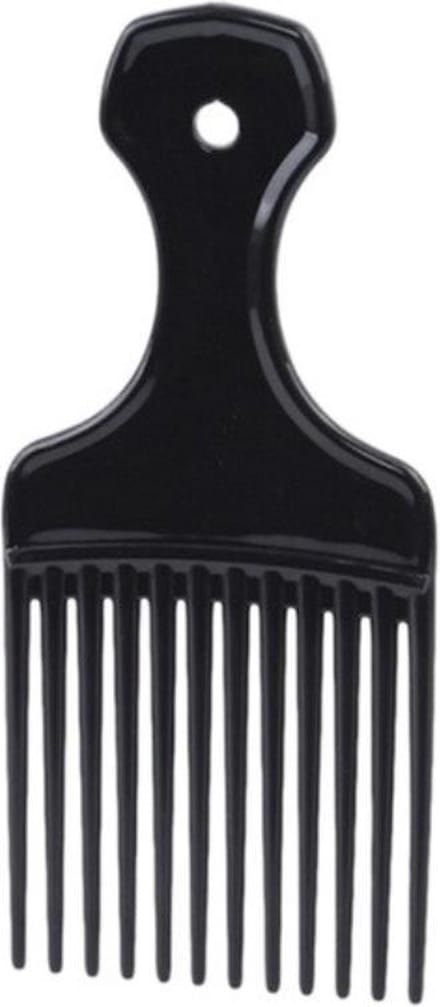 Afrokam Cabantis - Styling Tool - Wide Tooth Comb - Kapper Kam - Haar Kam - Haar Accessoire - Cabantis - Met Gat - Zwart