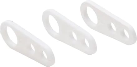 Kopp Ophanghaak/Trekontlasting - Wit - 3 stuks