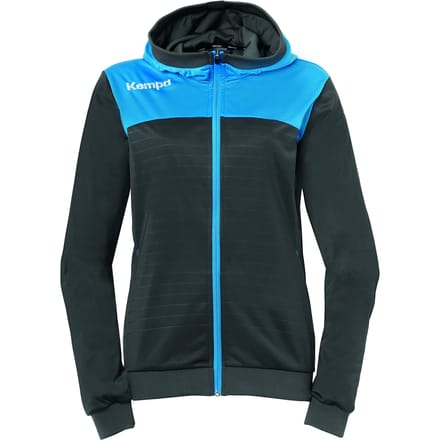 Kempa Emotion 2.0 Jas met Capuchon Dames Antraciet-Kempa Blauw Maat M