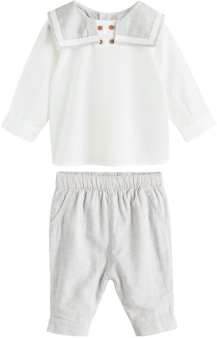 Next - Jongens - Set met top en broek voor baby's - Grijs