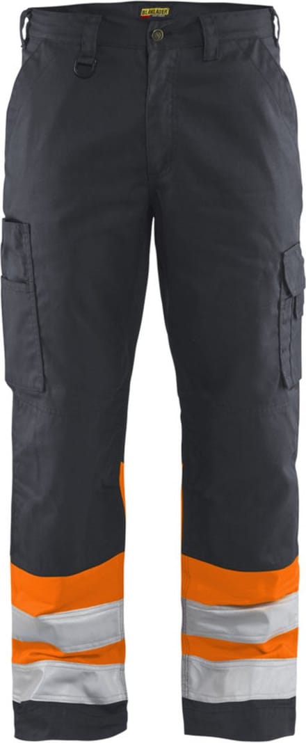 Blaklader Werkbroek High Vis 1564-1811 - Medium Grijs/ High Vis Oranje - D104