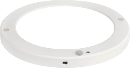 LED Plafondlamp met Bewegingssensor + Dag en Nacht Sensor - 18W - Helder/Koud Wit 6500K - 360° Zichthoek - Opbouw/Inbouw - Rond - Mat Wit