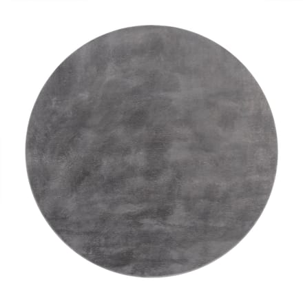 Zacht kleed Solina antraciet 80 cm rond