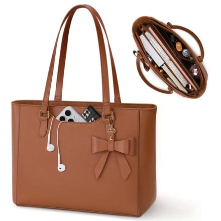 Nivard Handtas Dames - Schoudertas - School - Shopper - Schooltas - Werktas - Bruin