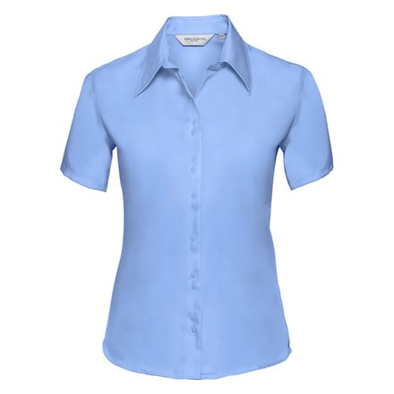 Russell Collection Dames/Dames Ultimate Non-Iron Shirt met Korte Mouwen (Heldere lucht)