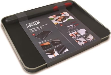 Joseph Joseph Snijplank Giftset - Groot - Met Vleesmes en Vleesvork - Grijs
