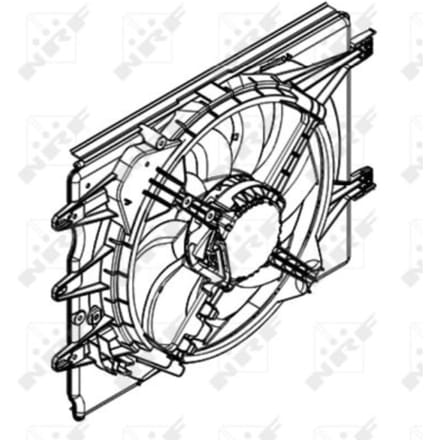 Koelventilatorwiel, motorkoeling NRF 47596