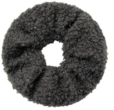 Scrunchie Teddy Stof Grijs - Yehwang - LotusPiercingsNL