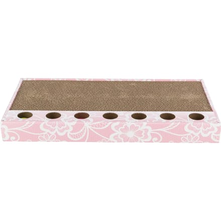 Trixie Scratching cardboard with balls catnip 48 × 5 × 25 cm pink