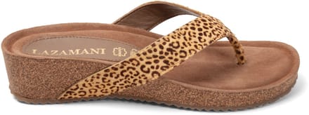 Lazamani - Laura Dames Slippers Leopard - Maat 37