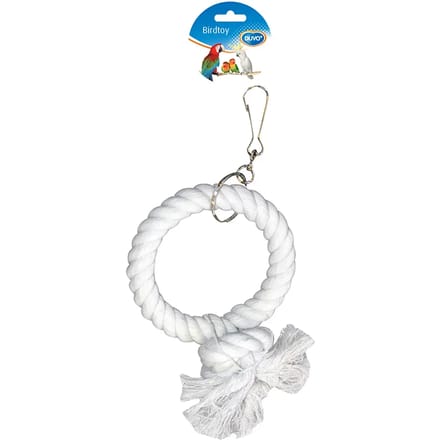 Duvoplus - Speelgoed Voor Dieren - Vogel - Papegaaischommel Ring 17cm Ø Wit - 1st