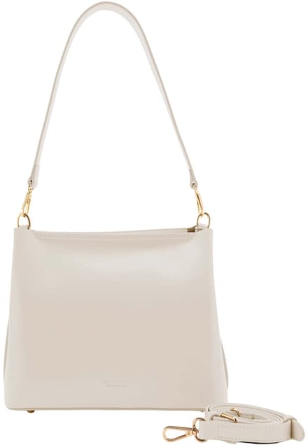 SEIDENFELT MANUFAKTUR schoudertas Arvaja Midi Hobo Bag Beige crème