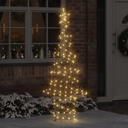 vidaXL - Kerstboom - 240 - LED's - Warmwit - 180 - cm - Rattan