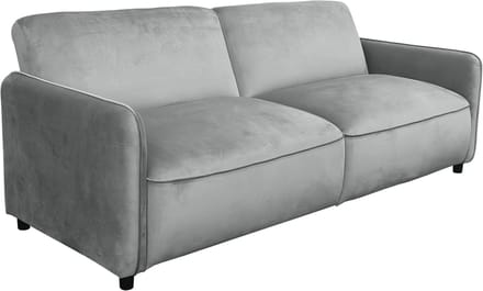 Alicia-Sofabed - 3-Zits - Lichtgrijs Fluweel