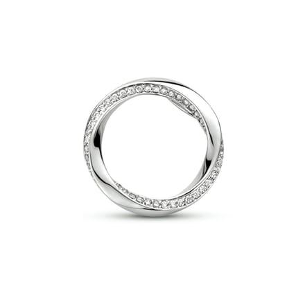 Zilveren Hanger Rond Zirkonia