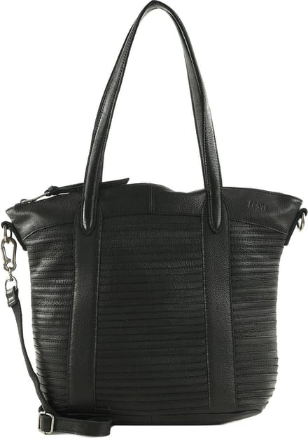 FREDsBRUDER Leren Schoudertas Good Mood Shopper Black Zwart