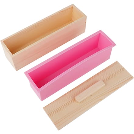 900ML Rechthoekige Siliconen Zeepvorm met Deksel DIY Gereedschap voor het Bakken van Cake, IJs, Chocolade pink