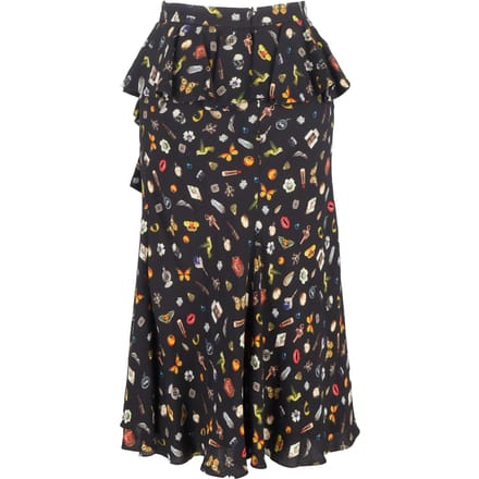 Alexander McQueen midi-rok met ruches en print in veelkleurige viscose