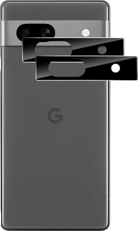 Camera Protector voor Google Pixel 7A - 2 stuks van glas Zwart glazen