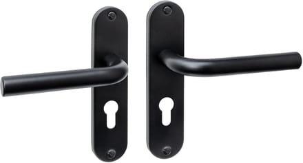 Intersteel Deurkruk Luzern basic op schild ovaal 185x41mm profielcilindergat 55mm zwart
