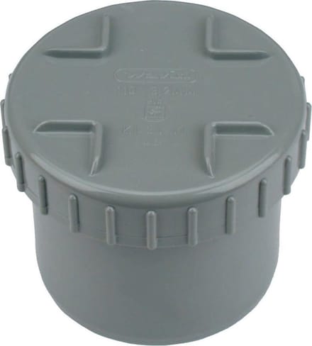 Wavin PVC lijm einddop met schroefdeksel in hulpstuk 160mm